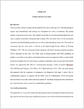 My Assignment Help - Patient Centered Case Study